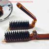 Portable Cat Ear Boar Bristle Hair Brush Amber Foldable Collapsible Travel Massage Styling Tool for Women Salon Gift