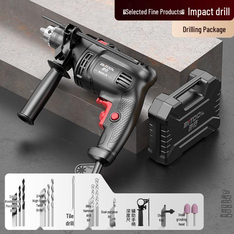 220V Multifunctional Electric Hammer Drill: High-Power Impact, Pistol Drill & Screwdriver for Wall Drilling