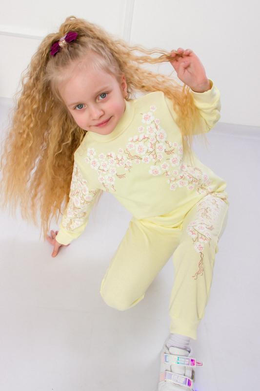 

Спортивний костюм для дівчинки – Зручний та гнучкий для активної гри, Демісезонний, 6063-023-33-3 HC 98 світло-жовтого кольору