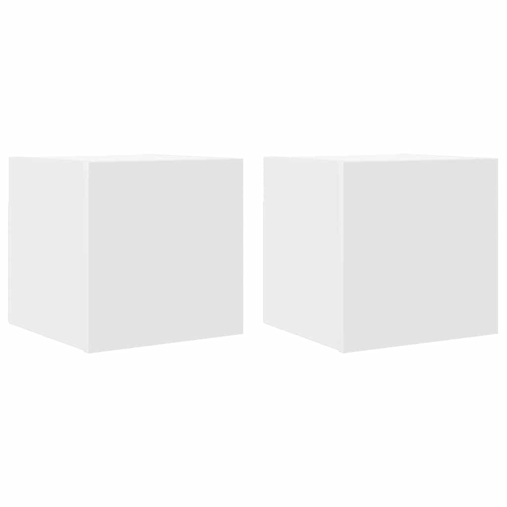 TV Wall Cabinets 2 pcs White 30.5 x 30 x 30 cm