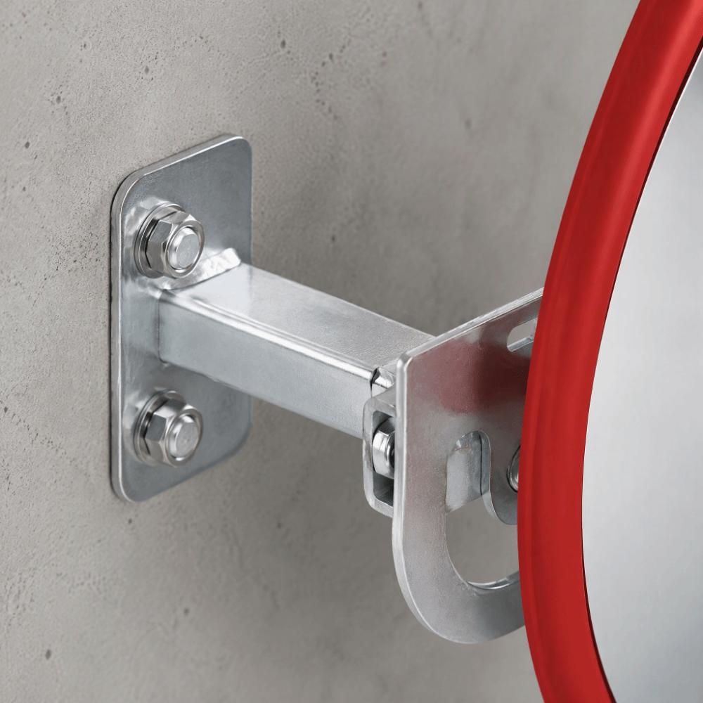 Hemispherical Corner Security Mirror Red Coating Traffic Safety Mirror Corners