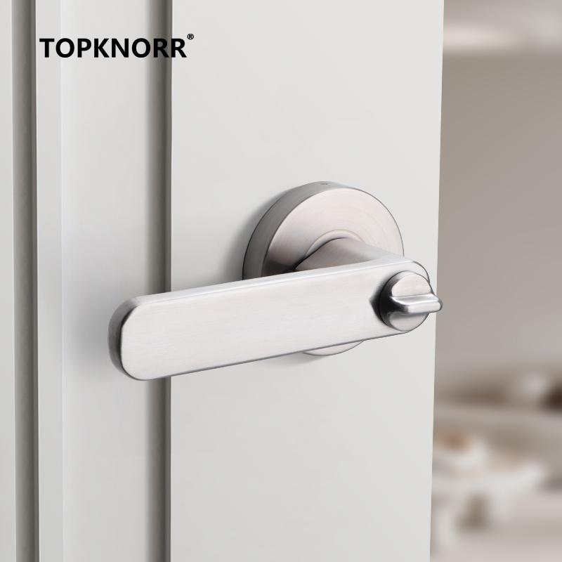 304 Stainless Steel Ball Lock Indoor Wooden Door With Key Bathroom Door Handle Household Silent Thickened Anti-theft Door Lock