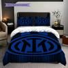 Biancheria da letto con design dello stemma dell'Inter (1 * copripiumino + 2 * federa, senza nucleo) Regalo di compleanno di Natale Set biancheria da letto Morbido e confortevole