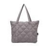 Borsa a tracolla casual da donna in piuma borsa a tote invernale a rombi