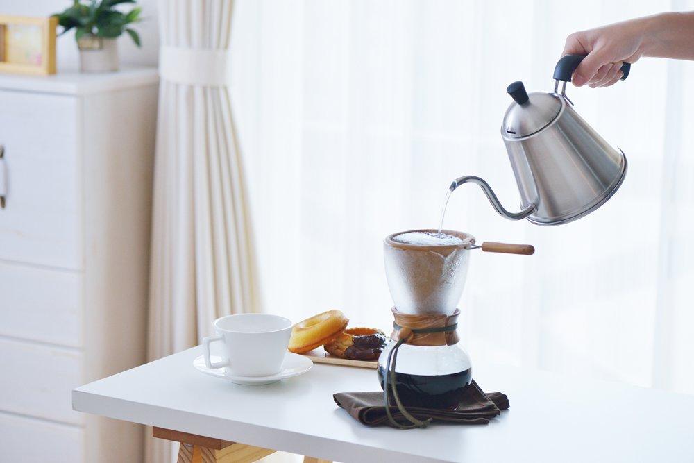 Yoshikawa Stainless Steel Drip Narrow Induction and Direct Heat Made in Gogi Pot, 1.1L, Mouth, Compatible, Tsubame-Sanjo, Japan, (YJ2557)