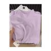 Autumn 2024 Women's Semi-High Neck Soft Sweater: Slim Fit Straight Shoulder Knit