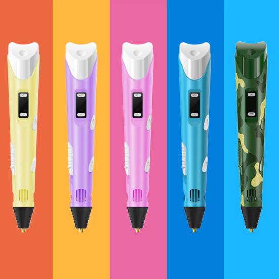 Printing Pen Filament 3D Painting Pen with LED Display Kids DIY 3D