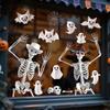 4 Pack Halloween Skull Window Stickers - Pvc Static Sticker Decals For Halloween Party Decorations, Reusable