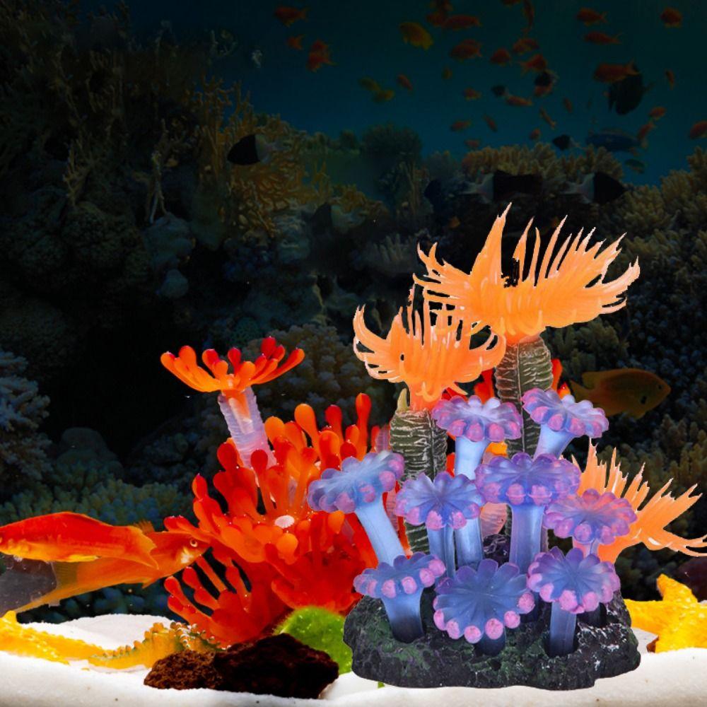 Colorful Aquarium Accessories Fish Tank Decoration Artificial Coral Fake Coral Coral Reef Stone