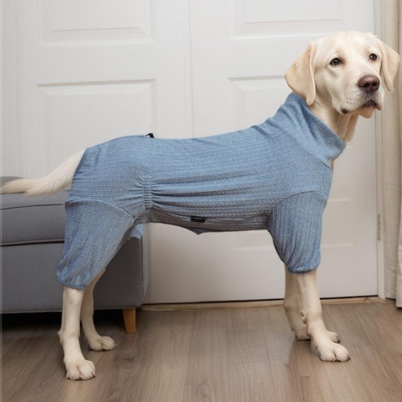 Elastic Dog Pajamas Pet Jumpsuit Four-legged Sleepwear Large Dogs Pet Loungewear High Collar Pet Warm Pajamas