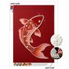 5D DIY Pearl Diamond Painting Kit Koi Fish Full Drill Embroidery Mosaic Art Home Wall Decor Gift