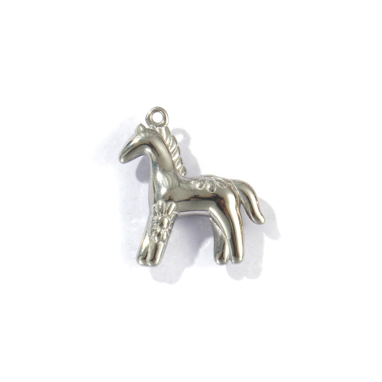 

2 PCs 2026 New Arrival 304 Stainless Steel Charms Multicolor Horse Animal Pendants For DIY Necklace Jewelry Making Findings