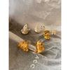 New Style Silver Needle European and American Metal Silver Unique Personality Earrings for Women, High-End Light Luxury Niche Earrings and Accessories