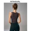 Mitaogirl Kendall Sports Vest Women Quick-Drying Slim Fit Cycling Yoga Clothes Sleeveless With Chest Pad Fitness Top