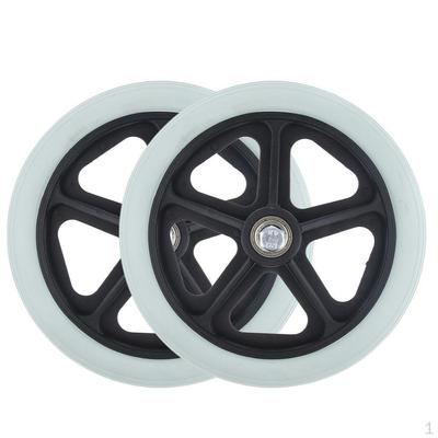2 Stück Lenkrolle Vollreifen vorne für 7 Zoll 5/16 Lager, verschleißfest und rutschfest