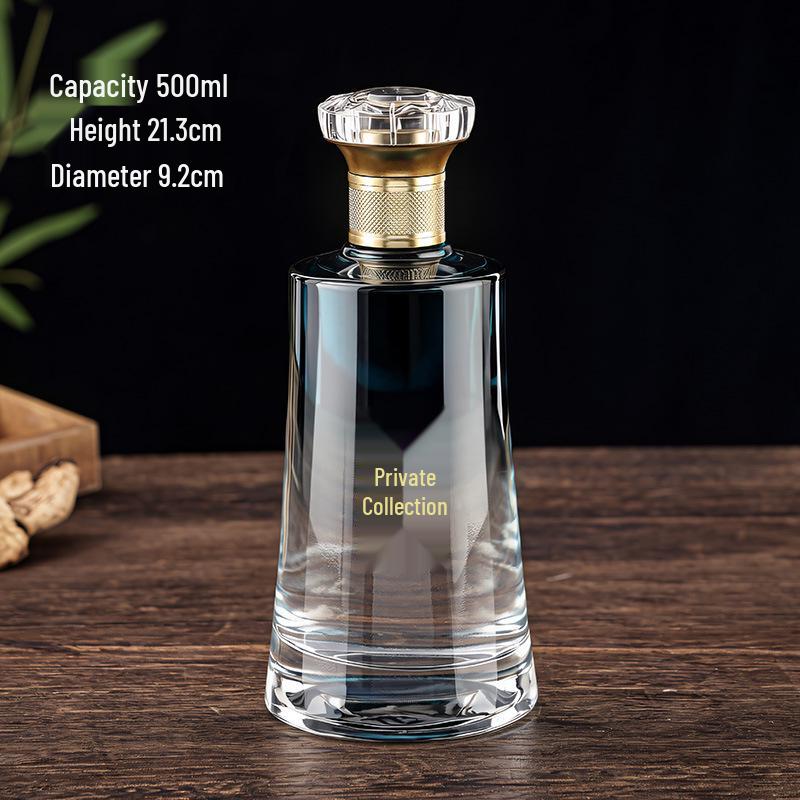 500ml Original Pulp Glass Baijiu Bottle Set - Thickened, Sealed, Empty for Collection