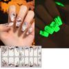 Bloodstain Halloween Luminous Nail Sticker Pumpkin 16 Fingers Set Nail Polish Sticker  Beauty Care