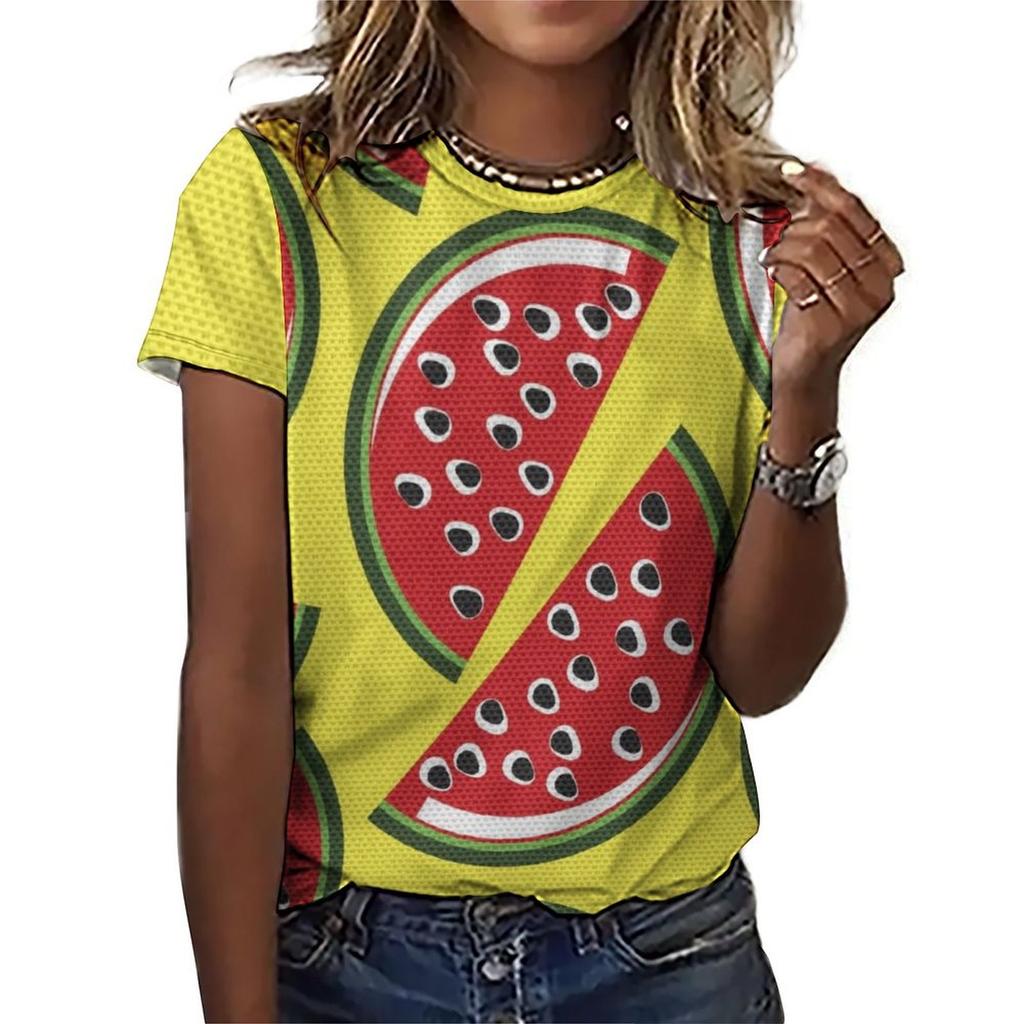 Women's 3D Printed T-shirt Clothing Short Sleeved Top Fruit Women's Graphic Harajuku T-shirt