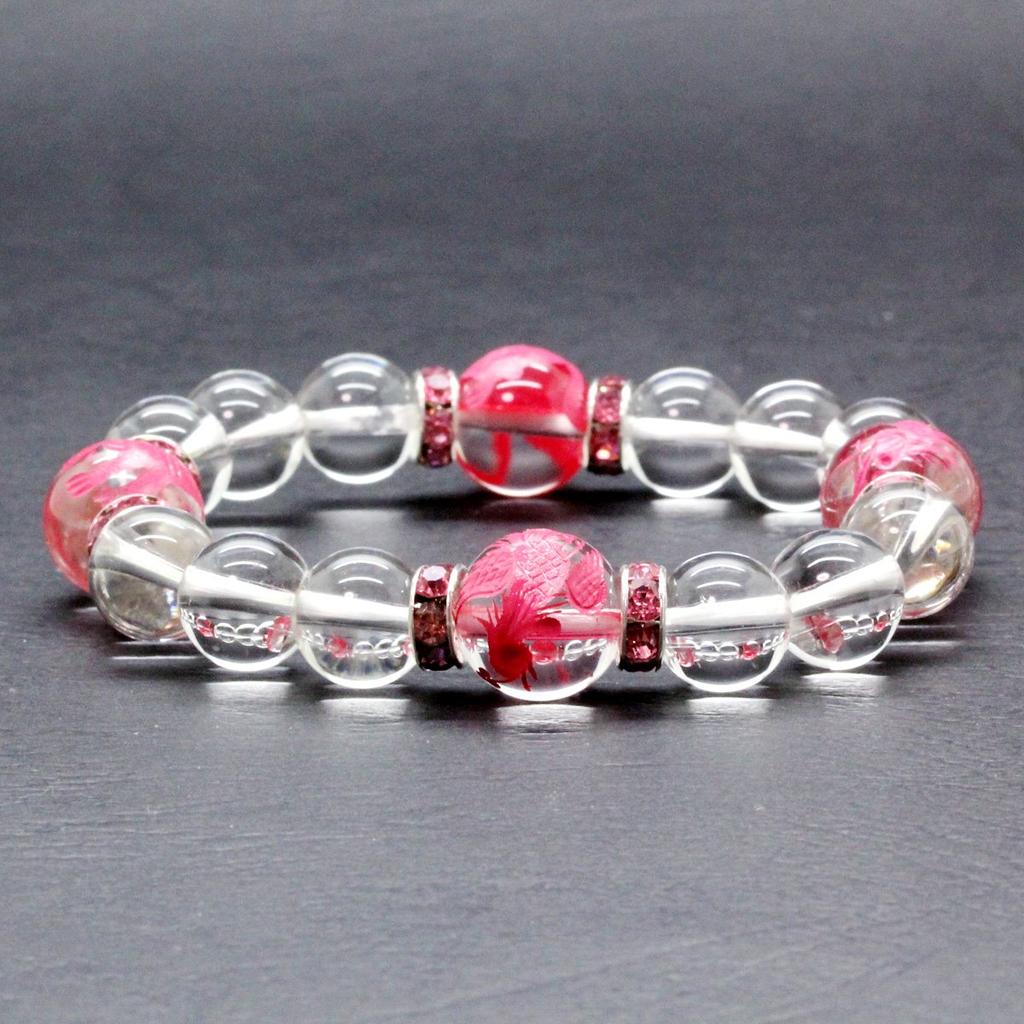 [Ishiki] Amulet Natural Stone Pair Bracelet Onyx 12mm Four Divine Beasts Crystal 10mm Four Divine Beasts 2-piece set with Paulownia wood box [b181]