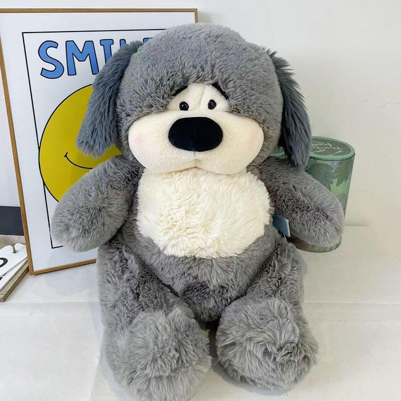 Bohnenhund Plüschtier niedliche Hundepuppe Puppe großer langhaariger Welpe Schlafkissen Geburtstagsgeschenk