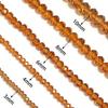 1 Strand Faceted Crystal Glass Beads Brown Loose Spacer Beads For Jewelry Making DIY Bracelet Necklace Accessories 3/4/6/8/10mm