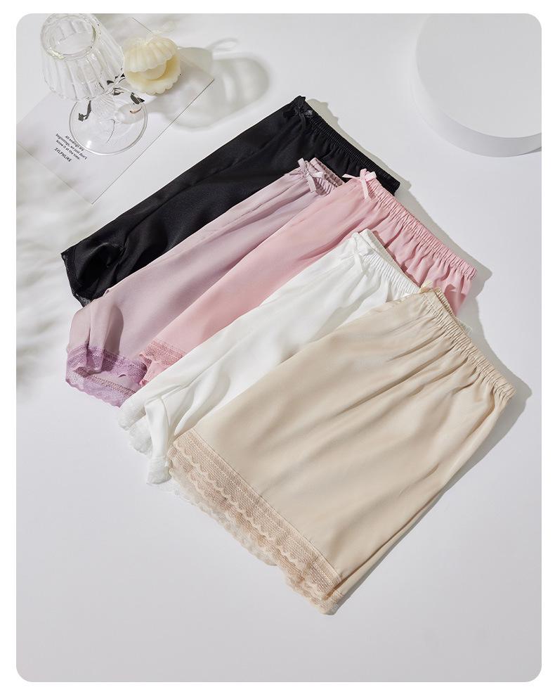 Pantalones Cortos de Seguridad de Seda de Hielo de Verano para Mujer Sin Costuras - Antiexposición, Dobladillo sin Enrollar, Usables por Fuera
