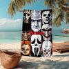 Individuelles ultraweiches Strandtuch mit Halloween-Horror-Thema, ideal für Pool - Camping, Tauchen - Perfekter Reisebegleiter, Lebendiges Strandtuch.