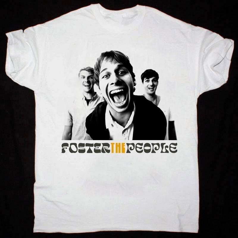 

NEW Foster the people band Member Short Sleeve White All Size Gift Shirt QQ1571 Unisex T-Shirt XL