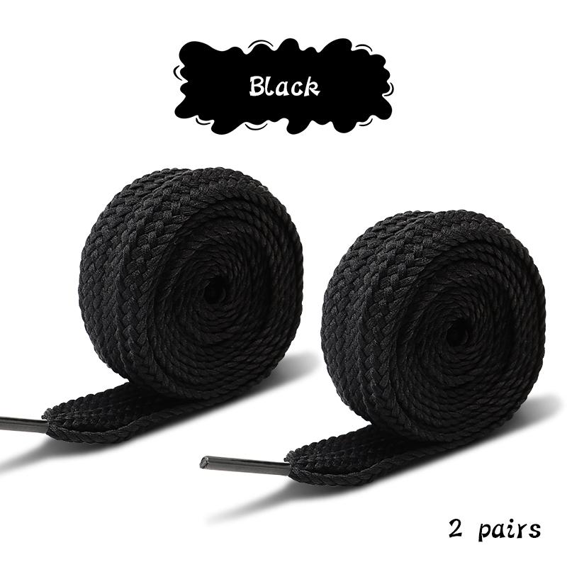 2 Paia di Lacci più Larghi da 2 cm per Scarpe Nuove Scarpe da Ginnastica Casual Lacci Piatti Lacci alla Moda Corda per Lacci 100/120/140/160CM Accessori per Scarpe