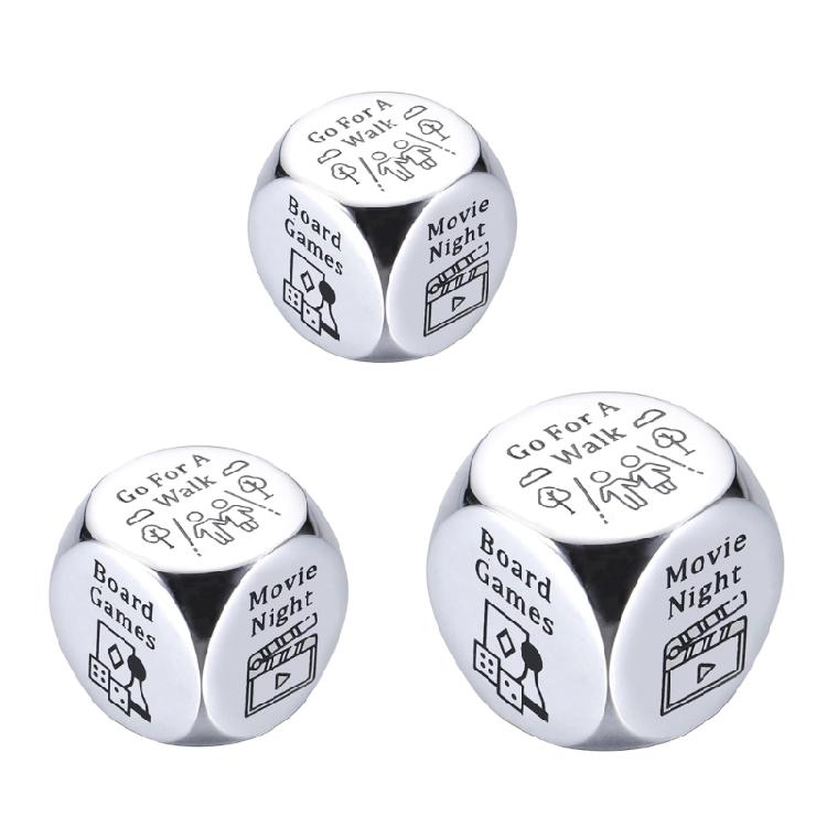 Couple Date Night Game Ideas Decision Dices Anniversary Date Night Dices Gift for Men Women Wedding Metal Dating Dices