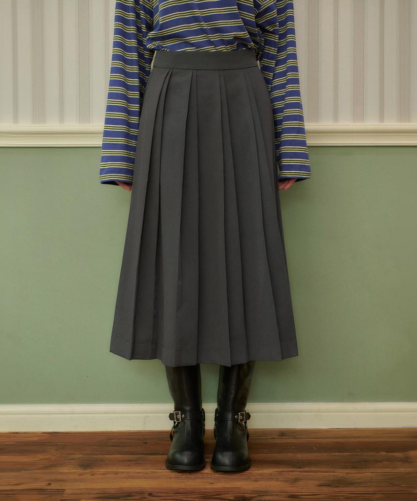 PANDORAFIT Zunny Modern Pleats Long Skirt