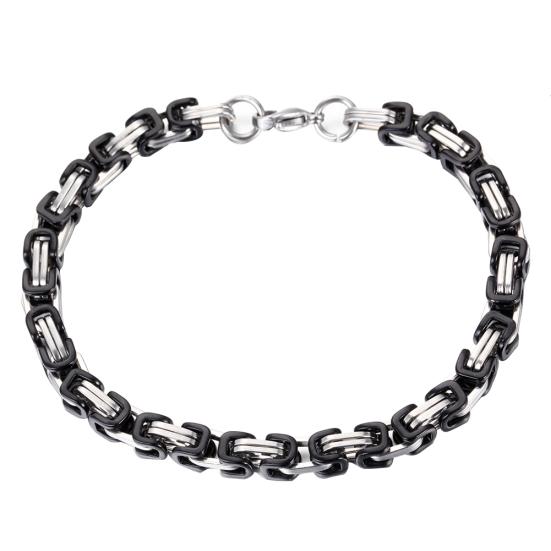 Męska łańcuszek ze stali nierdzewnej Link Biker Rocker bransoletka Bangle biżuteria prezent