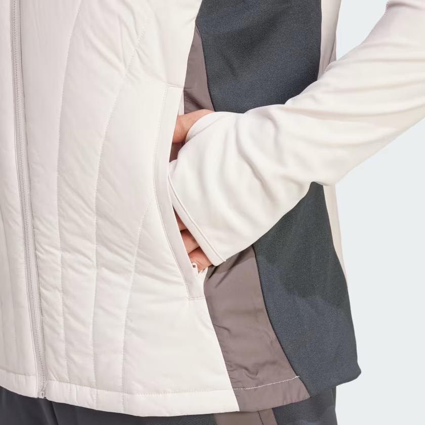 Adidas Originals Real Madrid Winterized Training Series Badge Print Stand Collar Slim Fit Zip Vest Men Vests Gray IT5130