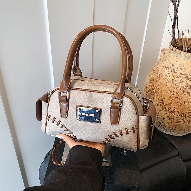 

Корейская версия премиальной текстуры простая и универсальная наплечная сумка женская 2025 осень новая ретро сумка-мессенджер на плечо хаки