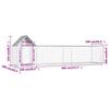 VidaXL Poulailler Enclos Clapier Cage Animaux Lapin Canard 5x1x1,5 m Acier 144555