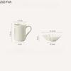 BRBamboo Patterned Ceramic Coffee Cups Saucers Home Dining Table Handmade Ceramic Coffee Cup Afternoon Tea Teacup Coffees Mug GiftEY