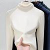 Double-sided German velvet turtleneck bottoming shirt for women's autumn and winter new long-sleeved T-shirt inside, heating and warm top