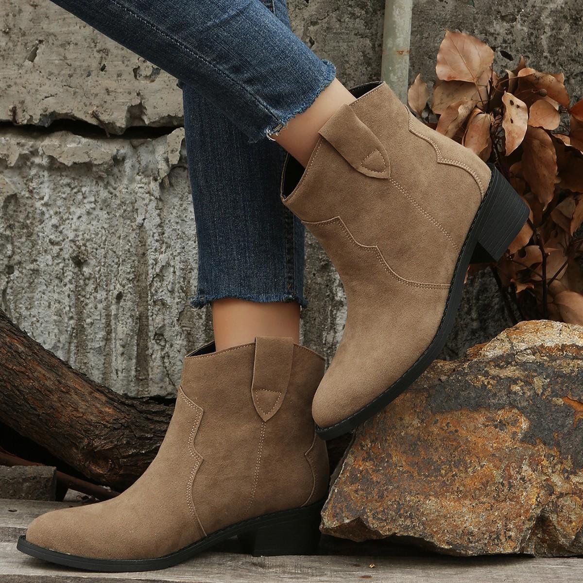 Европейские и американские туфли на среднем каблуке с коротким рукавом — фото 8