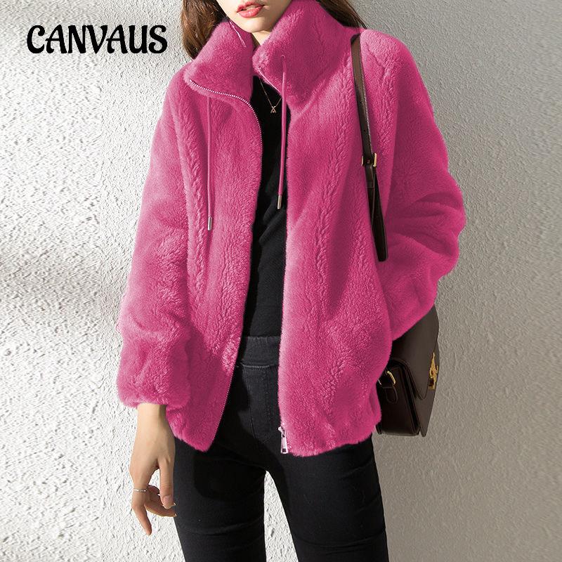 

Куртка женская зимняя утепленная с двухсторонним воротником кораллового цвета с теплым темпераментом больших размеров с кардиганом на молнии