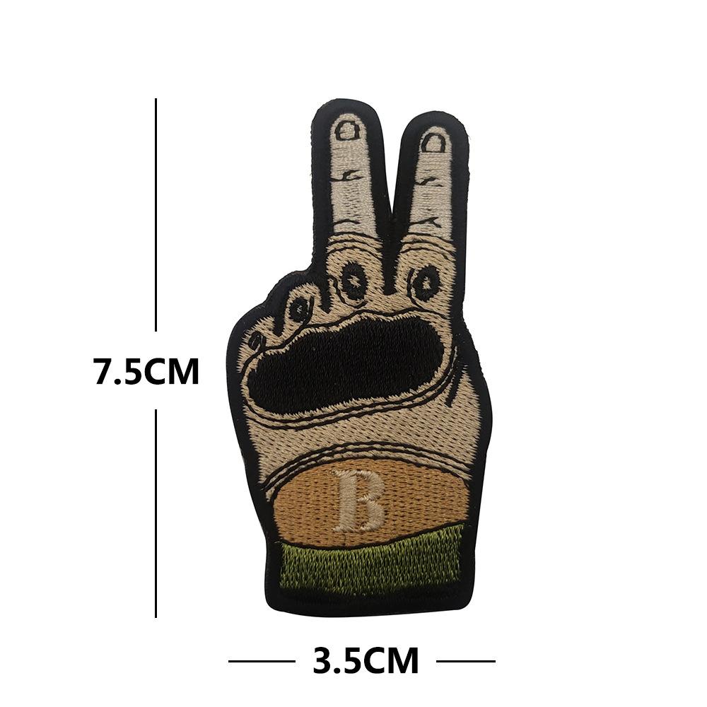 You Looked OK Victory Sign Patch Hook Loop Emblem Badge For Vest Backpack