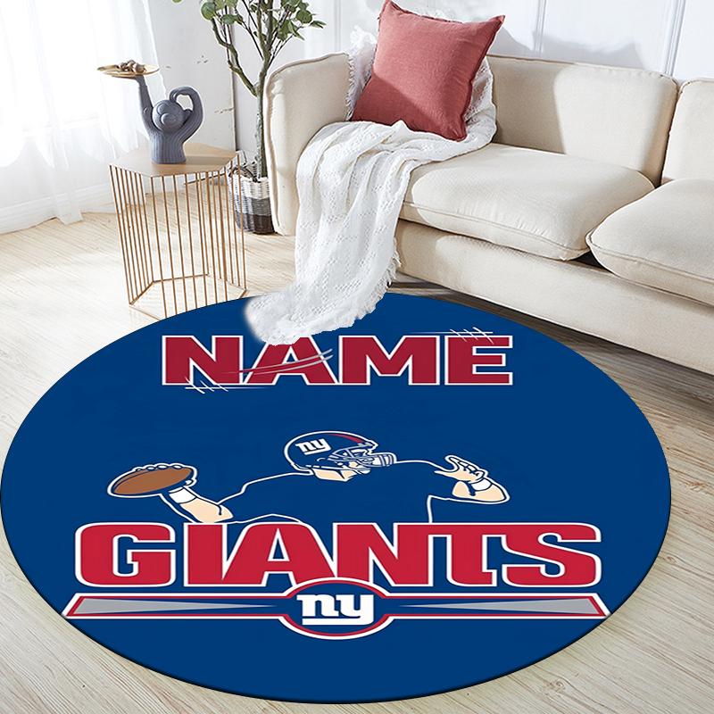 Custom Name,NY pattern round rug,Carpet Rug for Living Room Bedroom Playroom ,Non-slip Floor Mat,Holiday Gifts and Birthday Gifts.
