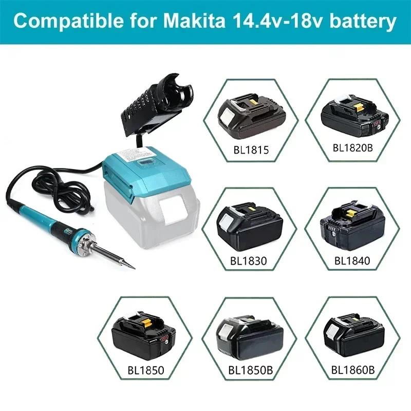 60W Electric Soldering Iron For Makita 18V Li-ion Battery Wireless Welding Tool 300-500℃ Temperature Adjustable Fast Heating