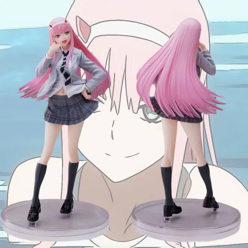 In Darling The Franxx Zero Two Figurine Anime Model Uniform Jk Statue Gift Toy