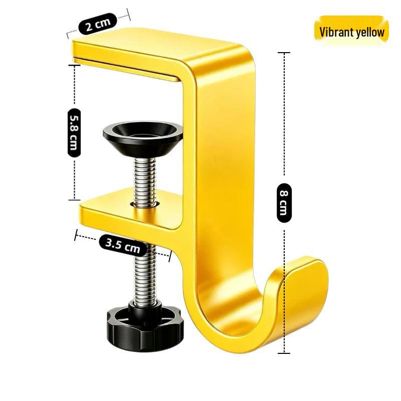 Desk Edge Backpack Hook - Single Removable Storage Hanger, Strong Load Bearing, Small Desktop Shelf Hook.