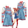 Sweet Dada Circus Clown Costume Halloween Cosplay Horror Doll Maid Dress Revival Set