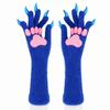 Lange Tierklaue Handhandschuhe Silikon-Pfotenpolster Plüschhandschuhe Neue Katzenklaue Handschuhe Verkleidung