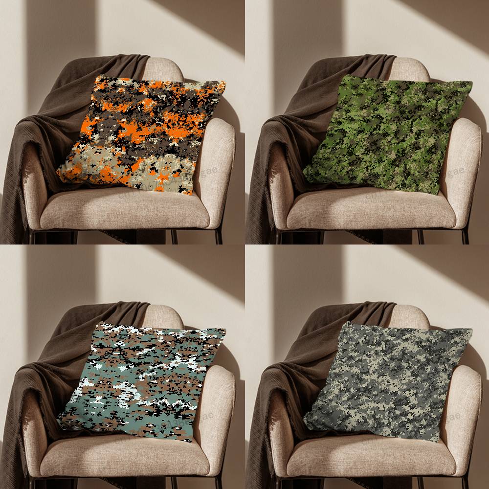 Flecktarn Camo Art Throw Pillow Case For 45x45cm,55x55cm,30x30cm For Home Bedroom Decoration And Protector