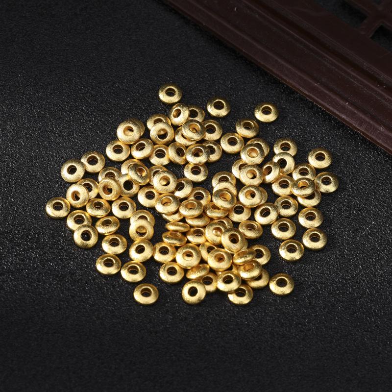 

Color-Preserving Sand Gold Laser Disco Beads: DIY Bracelet Spacer, Water Drop, Hollow & Round Beads