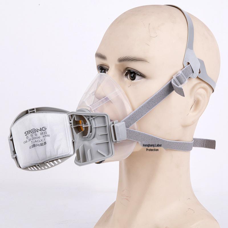 Sichuang ST-AG Silicone Dustproof Half Face Mask: Self-Priming Industrial Dust Mask PM2.5, Anti-Particulate, Labor Protection.
