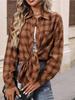 Camicia a quadri lunga da donna rétro - Elegante e versatile per la primavera e l'autunno 2025